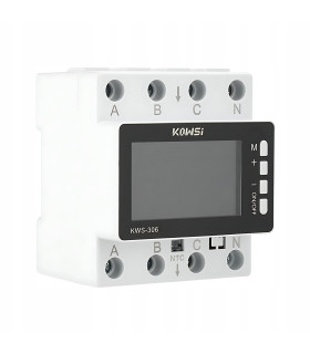 Trójfazowy licznik energii prądu mocy watomierz przekaźnik 80A z LCD na DIN