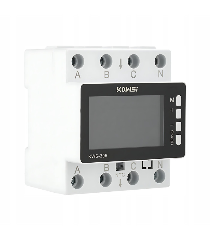 Trójfazowy licznik energii prądu mocy watomierz przekaźnik 80A z LCD na DIN