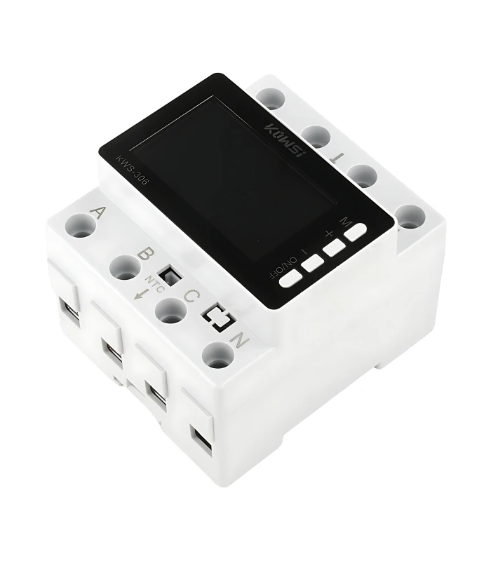 Trójfazowy licznik energii prądu mocy watomierz przekaźnik 80A z LCD na DIN