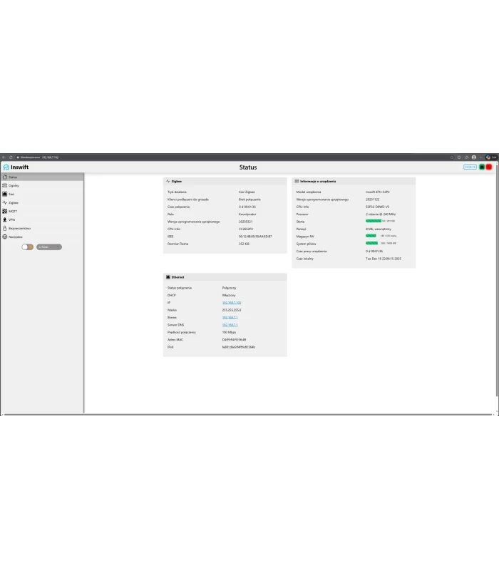 Koordynator Bramka ZigBee CC2652P2 RJ45 USB WiFi Home Assistant ZigBee2MQTT