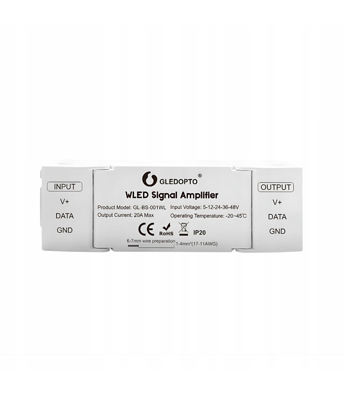 Wzmacniacz do cyfrowych taśm pasków LED adresowalnych WLED RGBIC 5-48V