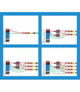 Sterownik LED WLED RGBIC WiFi ESP32 Ethernet RJ45 PWM WS281x MQTT 4 KANAŁY