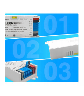 Sterownik LED WLED RGBIC WiFi ESP32 Ethernet RJ45 PWM WS281x MQTT 4 KANAŁY