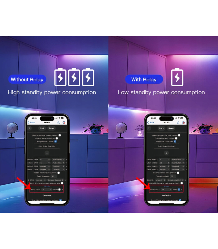 Sterownik LED WLED RGBIC WiFi ESP32 Ethernet RJ45 PWM WS281x MQTT 4 KANAŁY
