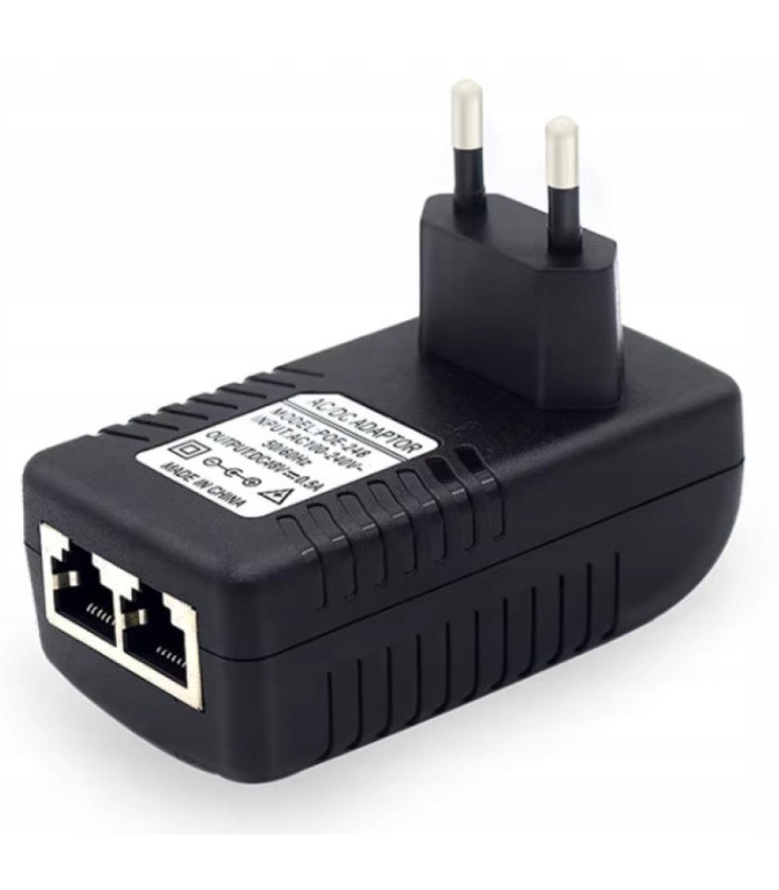 Zasilacz PoE Injector SMLIGHT 48V 0.5A 24W Pasywny do adapterów SLZB kamer