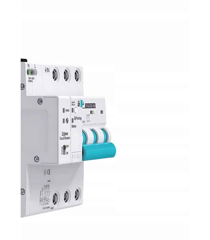 Bezpiecznik nadprądowy 3-fazowy C63 przekaźnik ZigBee TUYA Home Assistant