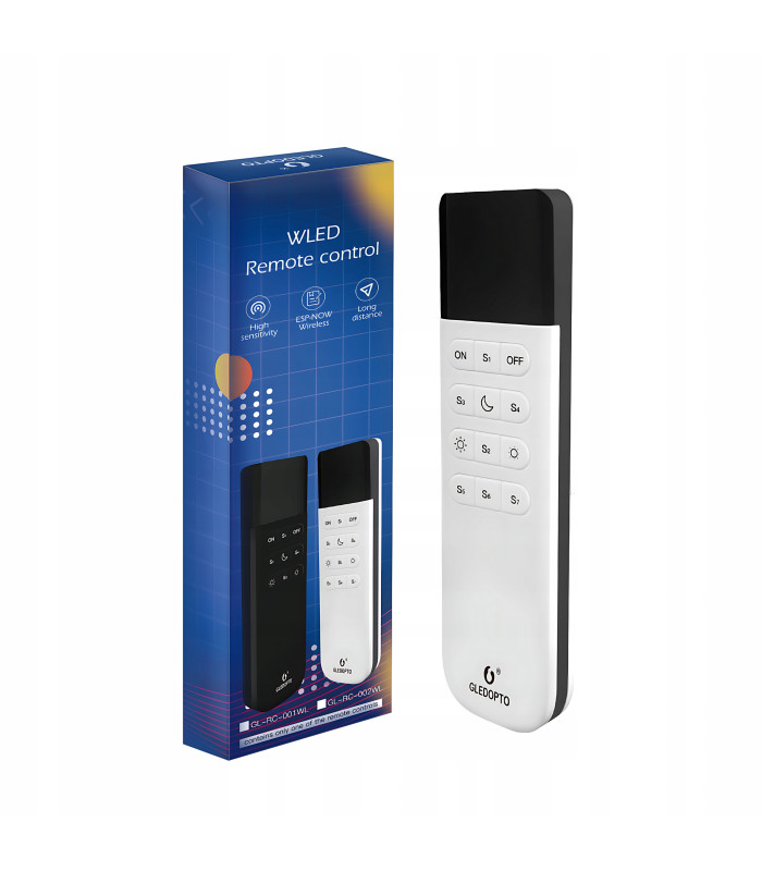 Pilot WiFi GLEDOPTO do sterowników WLED do cyfrowych taśm LED RGBIC sceny