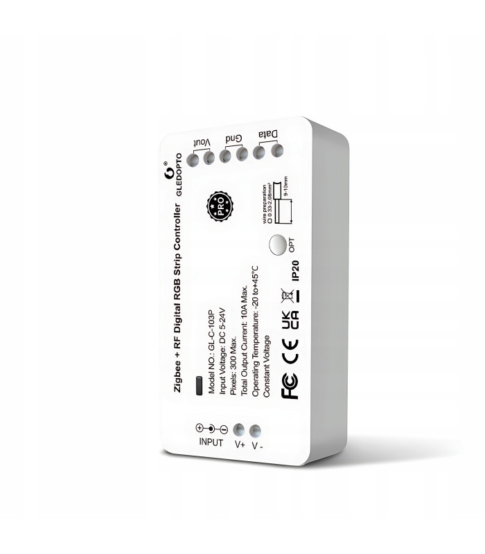 Sterownik ZigBee + RF RGBIC LED 5-24V WS2811 WS2812 Home Assistant TUYA HUE