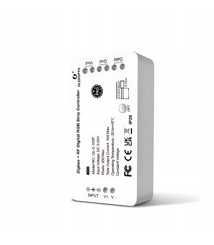 Sterownik ZigBee + RF RGBIC LED 5-24V WS2811 WS2812 Home Assistant TUYA HUE