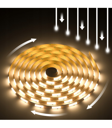 Cyfrowa taśma LED COB WLED WS2811 płynąca CIEPŁY BIAŁY 3000K 24V 5m 360L/m