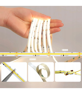 Cyfrowa taśma LED COB WLED WS2811 płynąca CIEPŁY BIAŁY 3000K 24V 5m 360L/m
