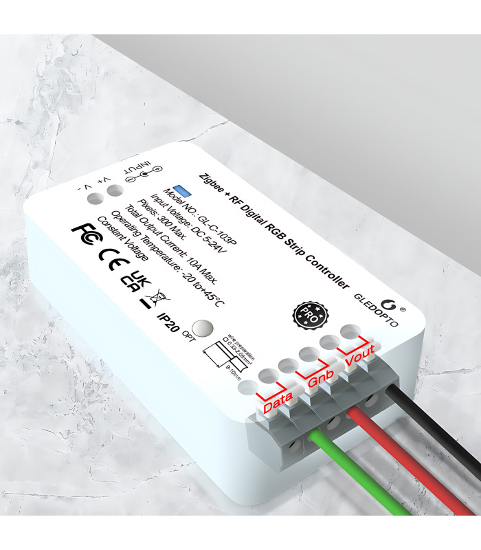 Sterownik ZigBee + RF RGBIC LED 5-24V WS2811 WS2812 Home Assistant TUYA HUE