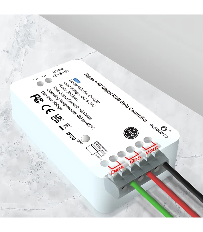 Sterownik ZigBee + RF RGBIC LED 5-24V WS2811 WS2812 Home Assistant TUYA HUE