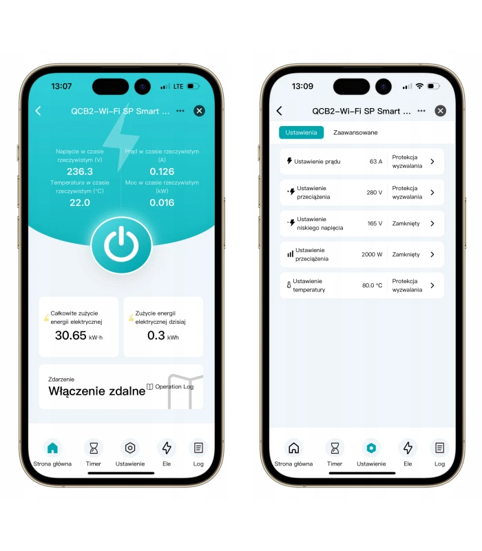Bezpiecznik nadprądowy 3-fazowy C63 przekaźnik ZigBee TUYA Home Assistant