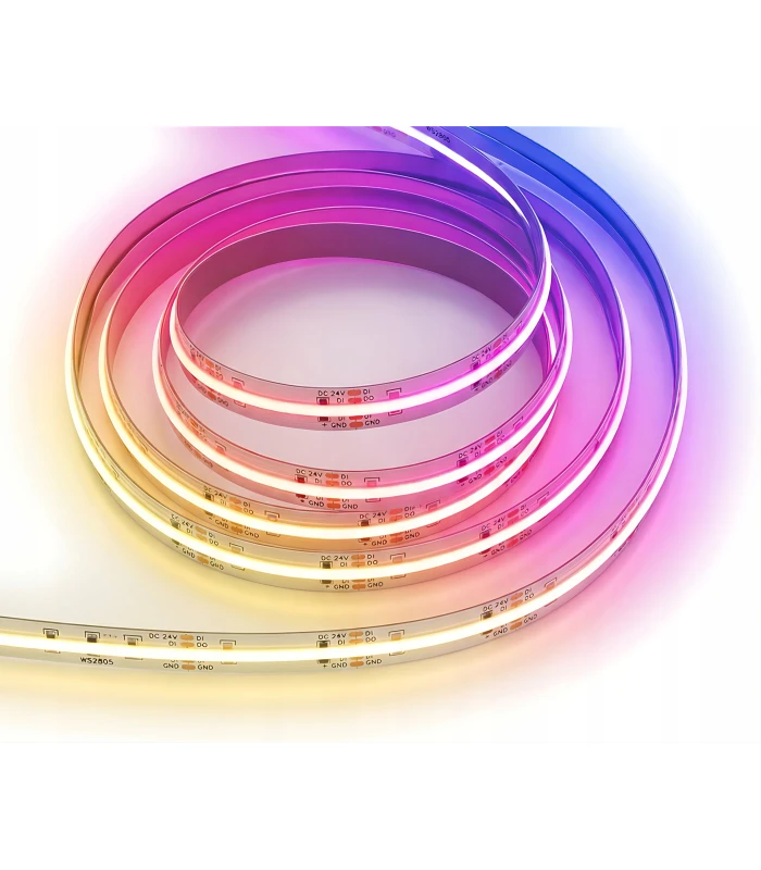 Cyfrowa taśma LED COB WS2805 RGB CCT WLED płynąca Magic RGBIC 24V 840LED/m