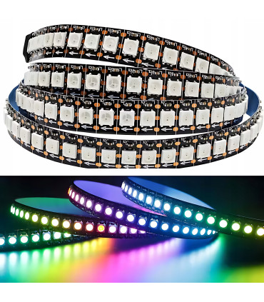Cyfrowa Taśma LED RGB WS2813 SMD 5050 WLED płynąca RGBIC 144 LED/m 5V dł 5m