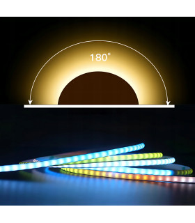 Cyfrowa taśma LED COB WLED WS2811 płynąca RGBIC cienka PCB 5mm 12V 160LED/m