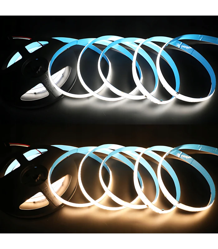 Cyfrowa taśma LED COB WS2805 RGB CCT WLED płynąca Magic RGBIC 24V 840LED/m