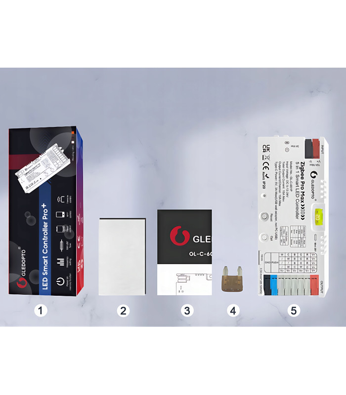 Sterownik ZigBee 5 w 1 taśma pasek LED TUYA SMART Home Assistant HUE 5-24V