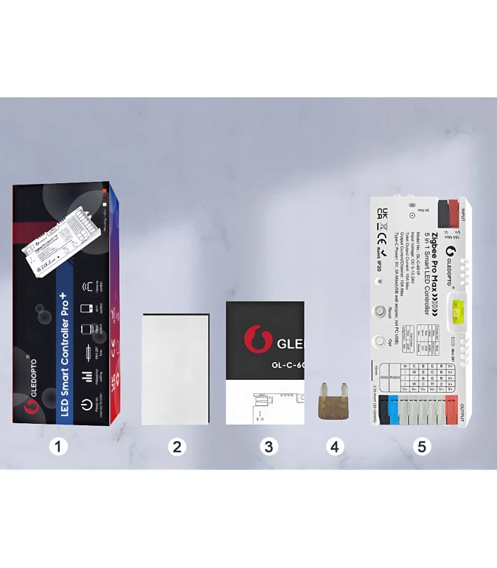 Sterownik ZigBee 5 w 1 taśma pasek LED TUYA SMART Home Assistant HUE 5-24V