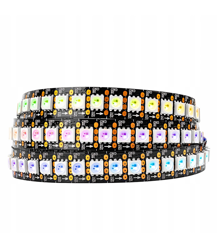 Cyfrowa Taśma LED RGB WS2813 SMD 5050 WLED płynąca RGBIC 144 LED/m 5V dł 5m