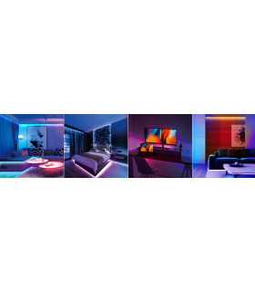 Cyfrowa taśma LED COB WS2805 RGB CCT WLED płynąca Magic RGBIC 24V 840LED/m