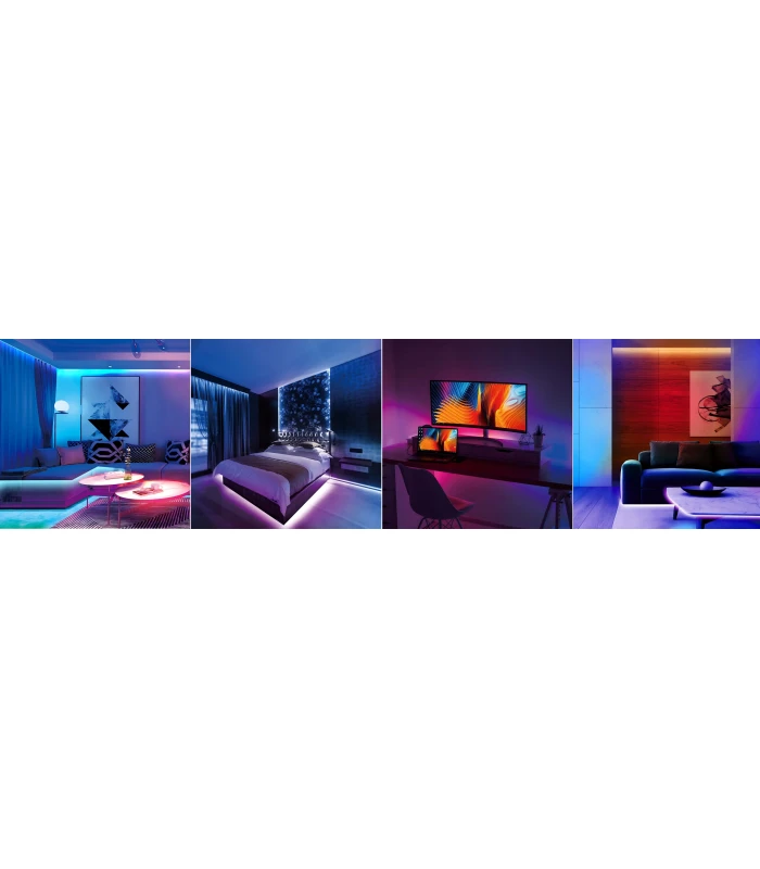 Cyfrowa taśma LED COB WS2805 RGB CCT WLED płynąca Magic RGBIC 24V 840LED/m