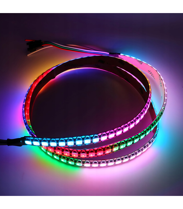 Cyfrowa Taśma LED RGB WS2812 SMD 5050 WLED płynąca RGBIC 144 LED/m 5V dł 3m