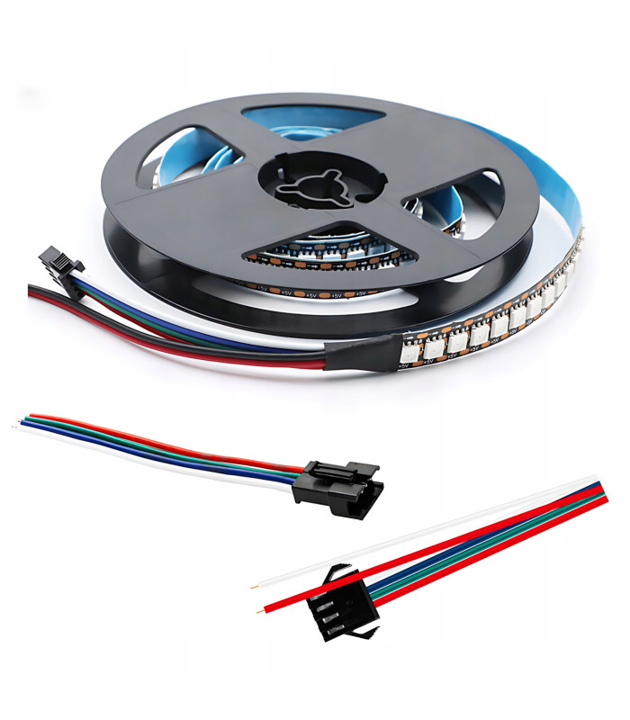 Cyfrowa Taśma LED RGB WS2813 SMD 5050 WLED płynąca RGBIC 144 LED/m 5V dł 5m