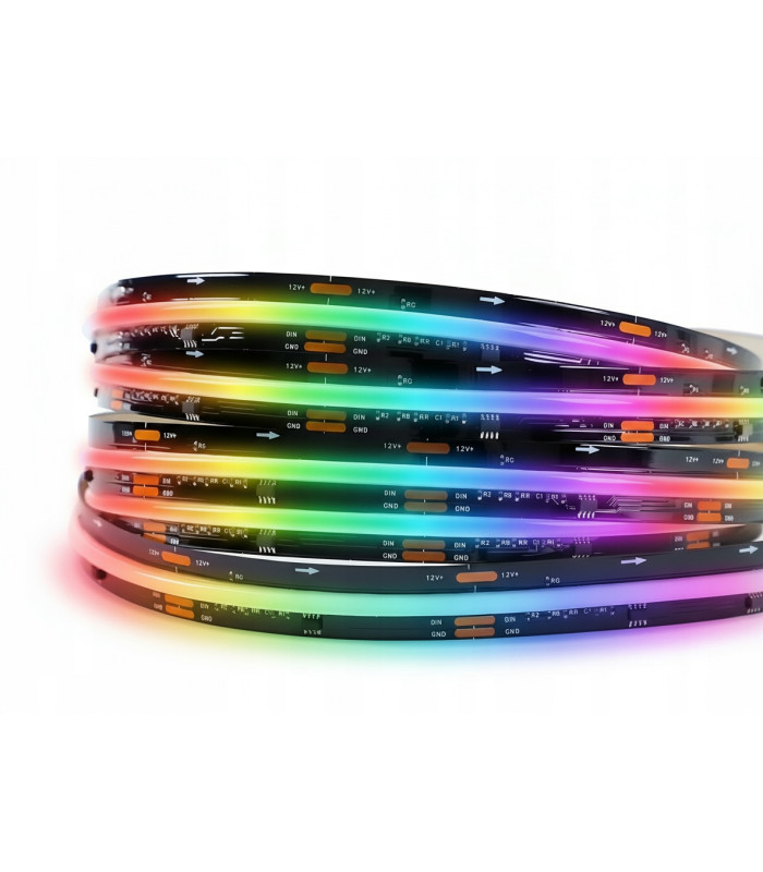 Cyfrowa taśma LED COB RGB WS2811 płynąca Magic Pixel RGBIC 12V 432LED/m