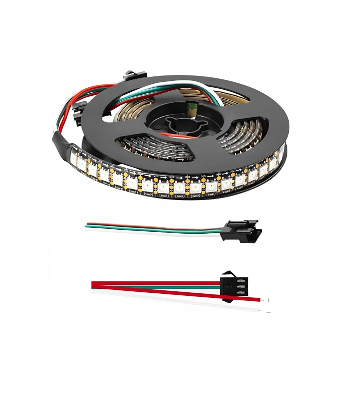 Cyfrowa Taśma LED RGB WS2812 SMD 5050 WLED płynąca RGBIC 144 LED/m 5V dł 3m