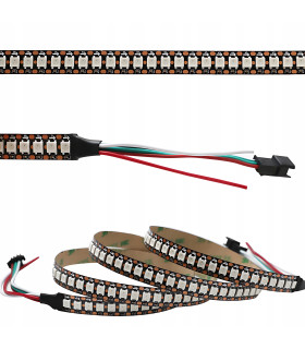 Cyfrowa Taśma LED RGB WS2812 SMD 5050 WLED płynąca RGBIC 144 LED/m 5V dł 3m