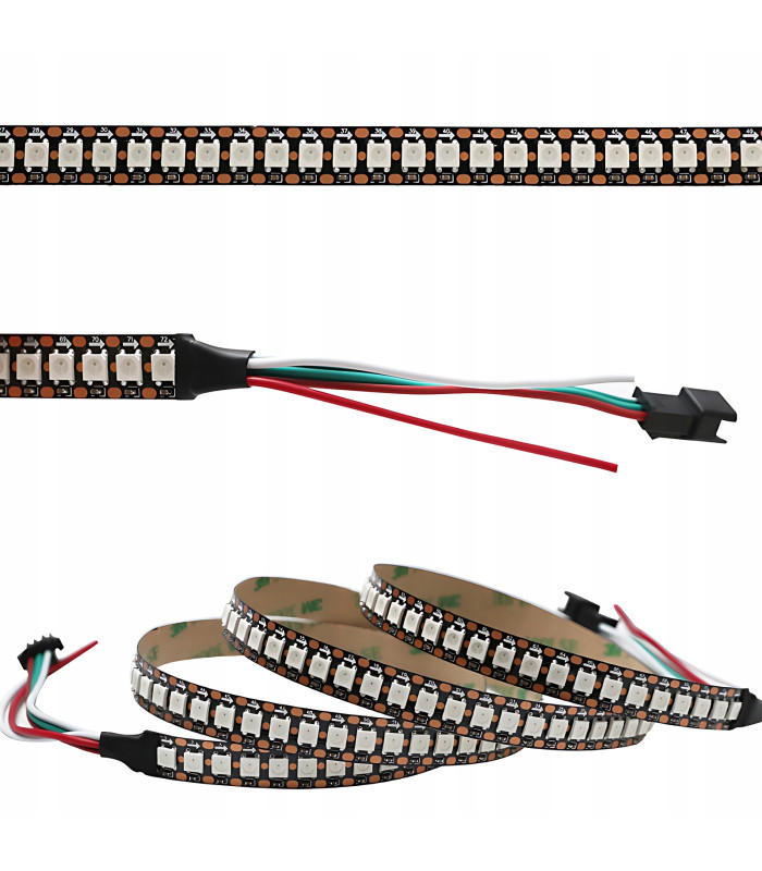 Cyfrowa Taśma LED RGB WS2812 SMD 5050 WLED płynąca RGBIC 144 LED/m 5V dł 3m