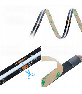 Cyfrowa taśma LED COB RGB WS2811 płynąca Magic Pixel RGBIC 12V 432LED/m