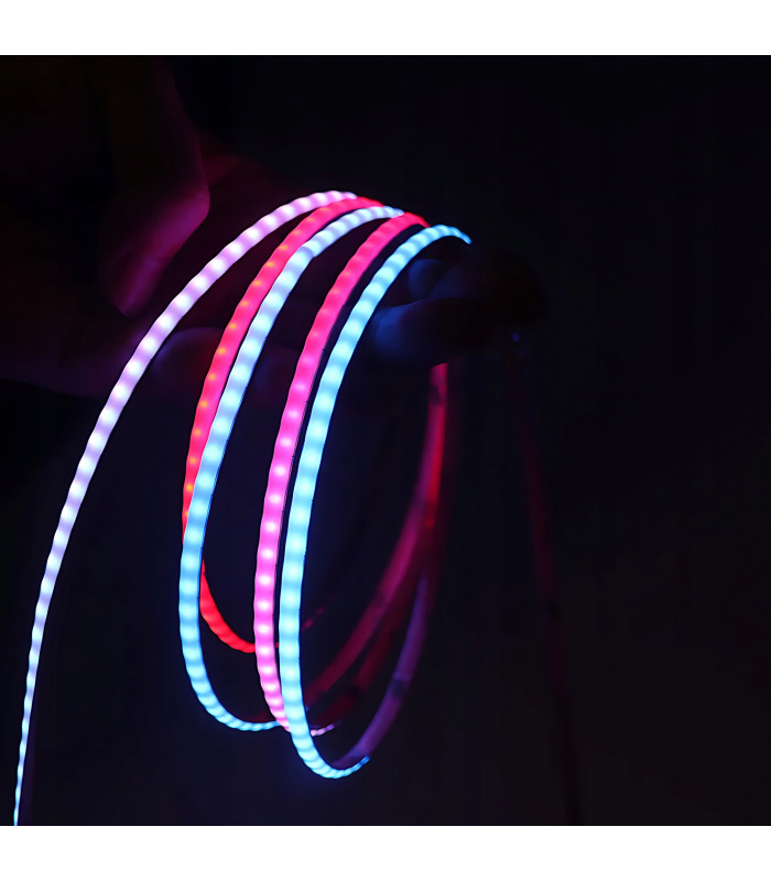 Cyfrowa taśma LED RGB WLED WS2812 płynąca RGBIC cienka PCB 5mm 5V 160LED/m