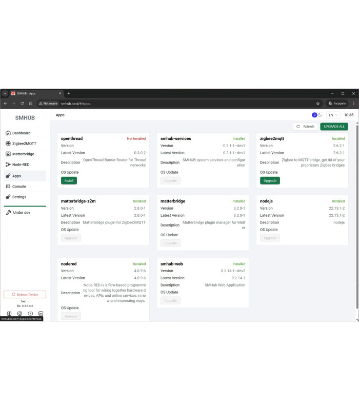SMHUB Nano MG24 Centralka Bramka HUB ZigBee MQTT ZHA Matter Home Assistant