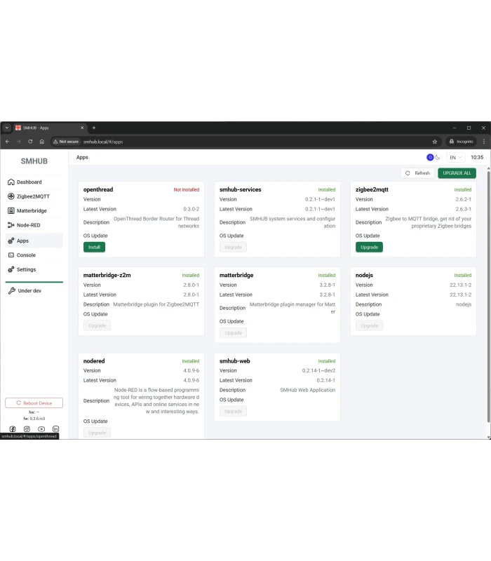 SMHUB Nano MG24 Centralka Bramka HUB ZigBee MQTT ZHA Matter Home Assistant