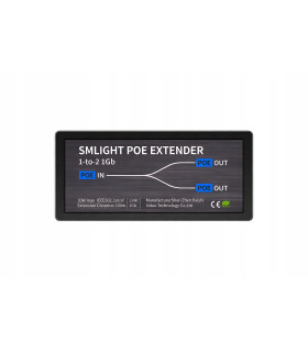 Extender PoE Ethernet RJ45 Przedłużacz Wzmacniacz Sygnału do 100m 2x 1Gbit