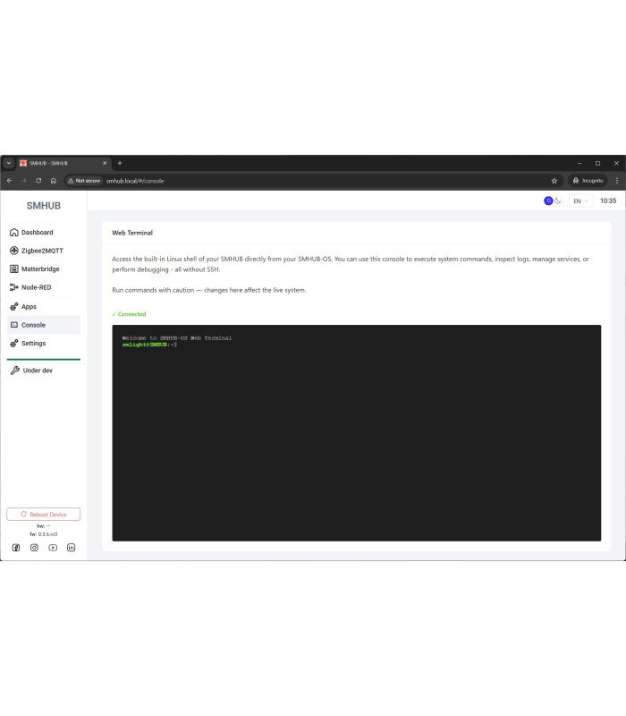 SMHUB Nano MG24 Centralka Bramka HUB ZigBee MQTT ZHA Matter Home Assistant