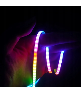 Cyfrowa taśma LED RGB WLED WS2812 płynąca RGBIC cienka PCB 5mm 5V 160LED/m