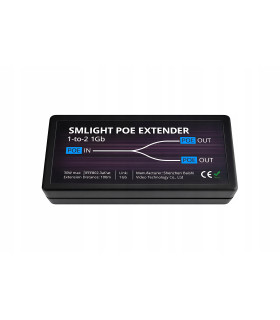 Extender PoE Ethernet RJ45 Przedłużacz Wzmacniacz Sygnału do 100m 2x 1Gbit