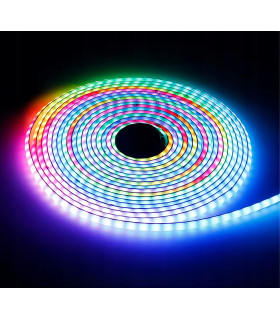 Cyfrowa taśma LED RGB WLED WS2812 płynąca RGBIC cienka PCB 5mm 5V 160LED/m