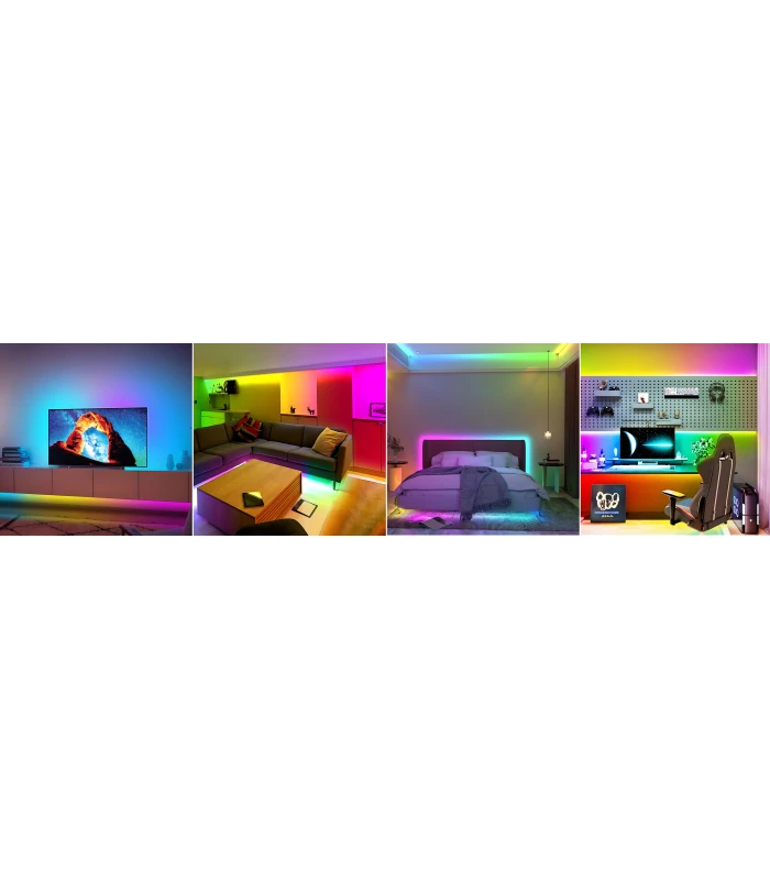 Cyfrowa taśma LED COB RGB WS2811 płynąca Magic Pixel RGBIC 12V 432LED/m