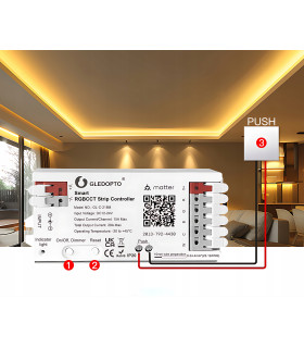 Sterownik LED RGBCCT WiFi Matter Apple HomeKit Amazon Google Home Assistant