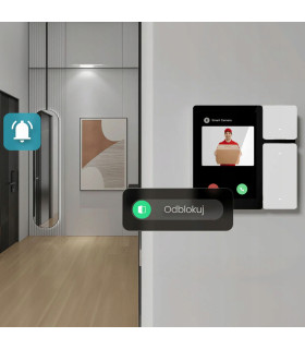 Panel funkcyjny LCD dotykowy 3,5" bramka BT Mesh 3 przyciski WiFi pilot IR