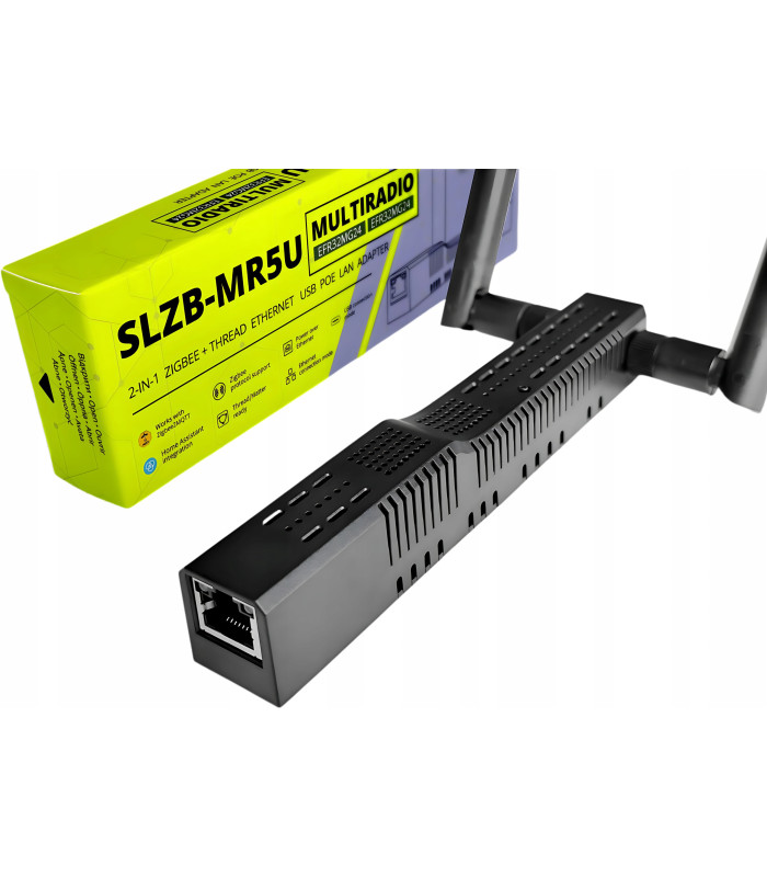 Adapter SLZB-MR5U ZigBee Thread EFR32MG24 PoE USB WiFi ESP32 ETH MQTT ZHA