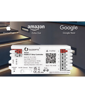 Sterownik LED RGBCCT WiFi Matter Apple HomeKit Amazon Google Home Assistant
