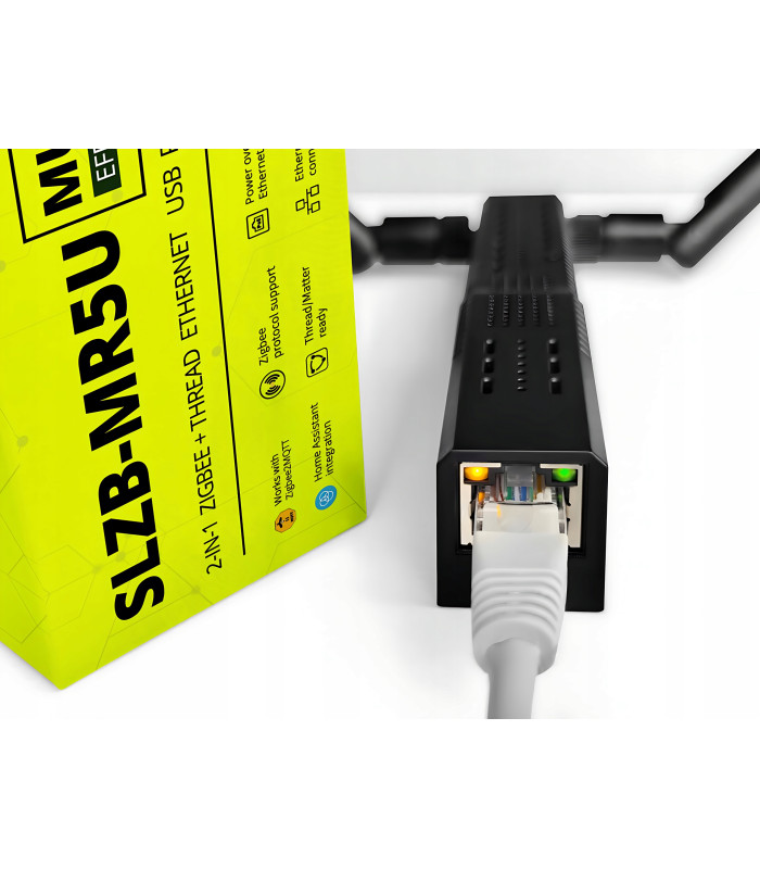 Adapter SLZB-MR5U ZigBee Thread EFR32MG24 PoE USB WiFi ESP32 ETH MQTT ZHA