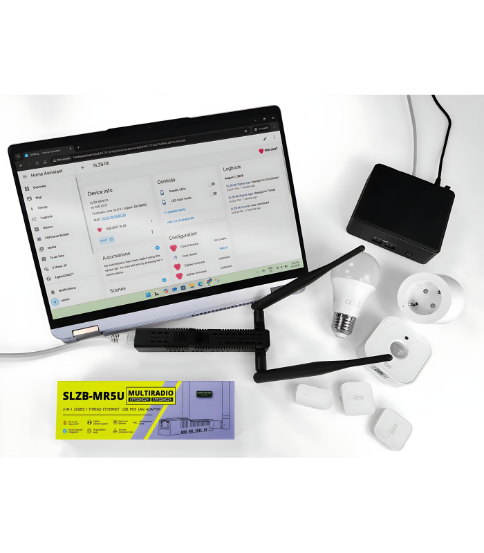 Adapter SLZB-MR5U ZigBee Thread EFR32MG24 PoE USB WiFi ESP32 ETH MQTT ZHA