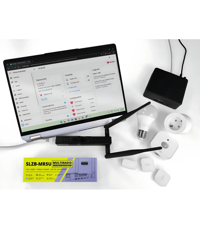 Adapter SLZB-MR5U ZigBee Thread EFR32MG24 PoE USB WiFi ESP32 ETH MQTT ZHA